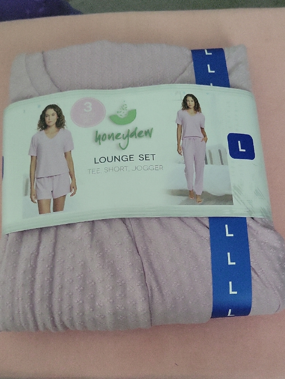 Honeydew Intimates Lavender Lounge Set - Tee, Shorts & Jogger